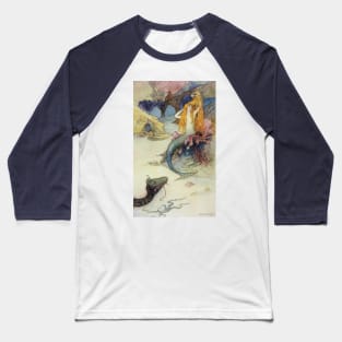 The Mermaid - Warwick Goble Baseball T-Shirt